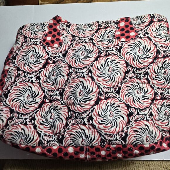 Laura Ashley Quilt Cloth Shoulder Bag Purse with Keychain Magnetic Closure - Picture 2 of 11